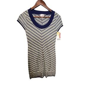 Mossimo Supply Co Y2K Retro Striped Mini Sweater Dress Juniors Size S NWT